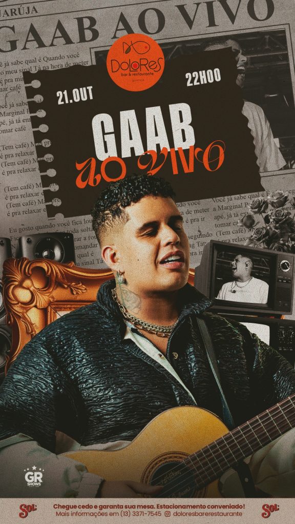 Em clima de celebração, Gaab comanda show no Dolores Bar e Restaurante