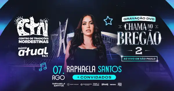 Raphaela Santos transforma São Paulo na capital do brega com a gravação do DVD “Chama no Bregão 2”